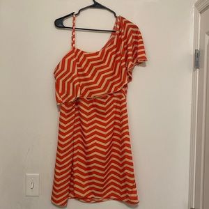 Orange stripped Summer dress
